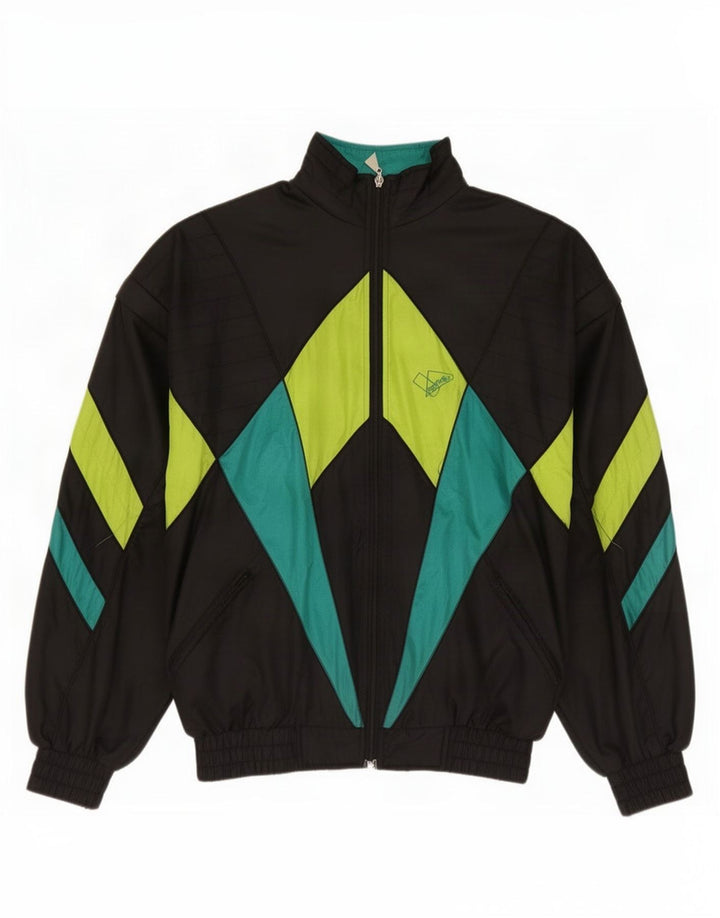 Pandora Mens Tracksuit Top Jacket Small Black Colourblock Polyester