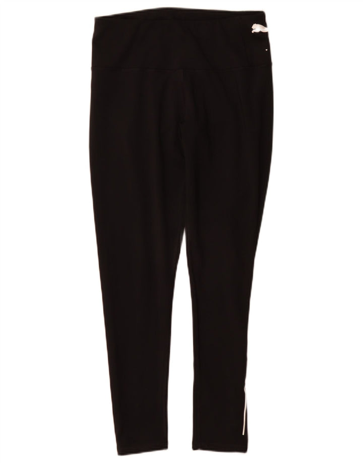 Puma Womens Graphic Leggings UK 14 Medium Black