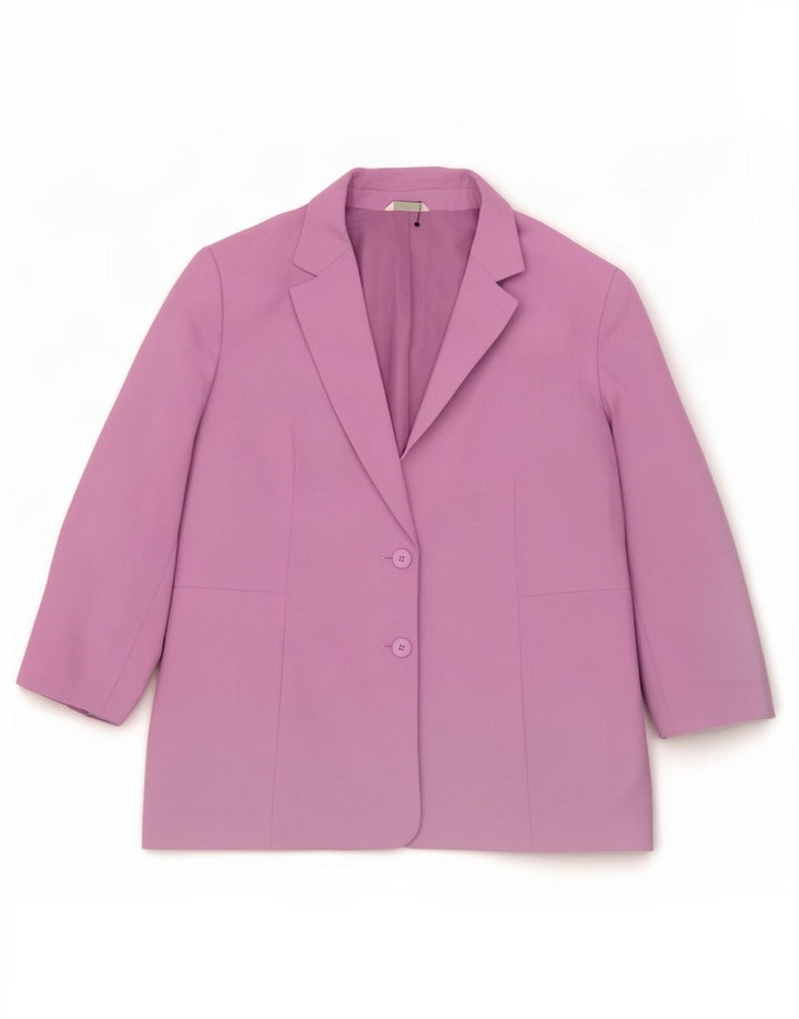 Marks & Spencer Womens Standard 2 Button Blazer Jacket UK 20 2XL Lilac