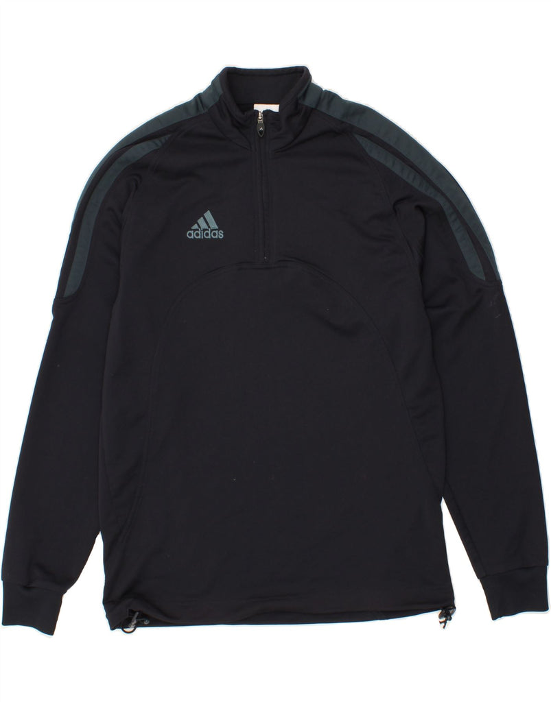 ADIDAS Mens Pullover Tracksuit Top UK 40/42 Medium Navy Blue Colourblock Vintage Adidas and Second-Hand Adidas from Messina Hembry 