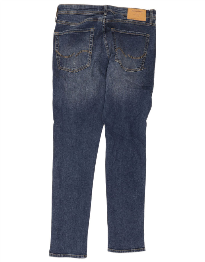 Jack & Jones Mens GLENN Slim Jeans W32 L34 Blue Cotton