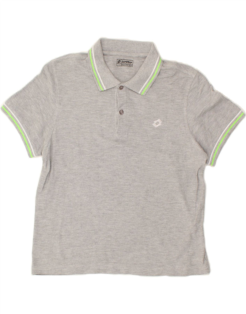 LOTTO Mens Polo Shirt Small Grey | Vintage Lotto | Thrift | Second-Hand Lotto | Used Clothing | Messina Hembry 