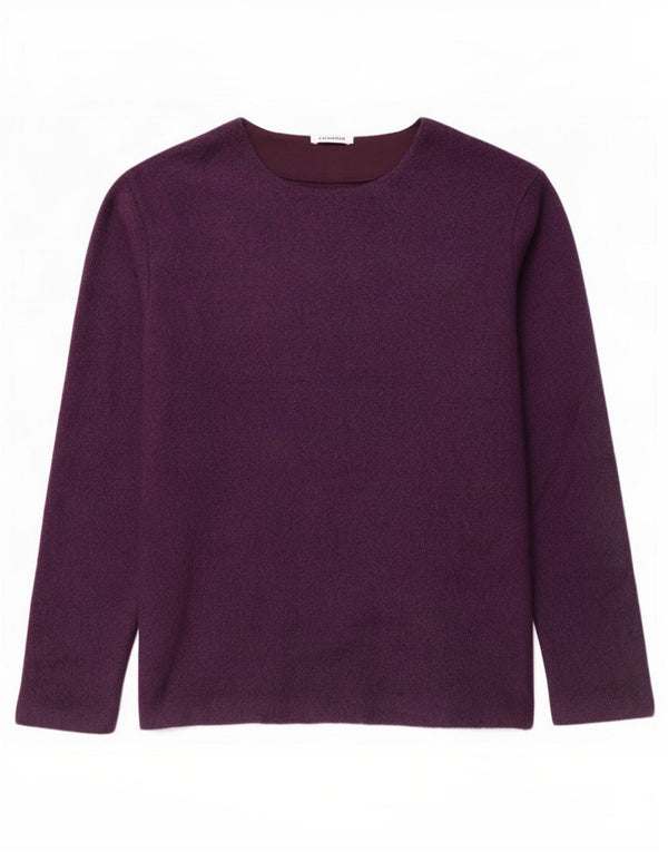 Zara Mens Boat Neck Jumper Sweater Large Purple Cotton
