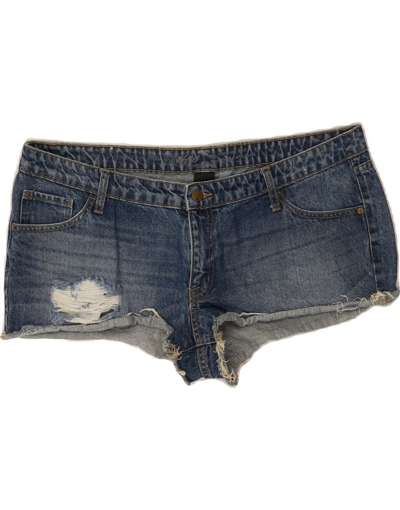 MOSSIMO Womens Distressed Denim Shorts US 18 2XL W40 Blue Cotton Vintage Mossimo and Second-Hand Mossimo from Messina Hembry 