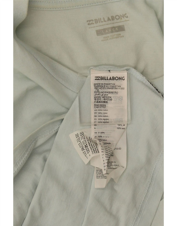 Billabong Mens T-Shirt Top Large Blue Cotton