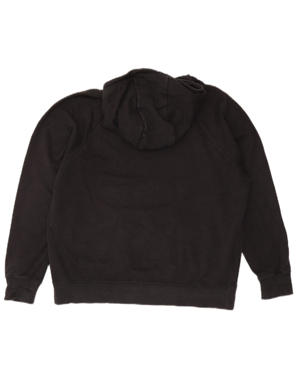 Nike Womens Swoosh Graphic Oversized Hoodie Jumper UK 14 Medium Black