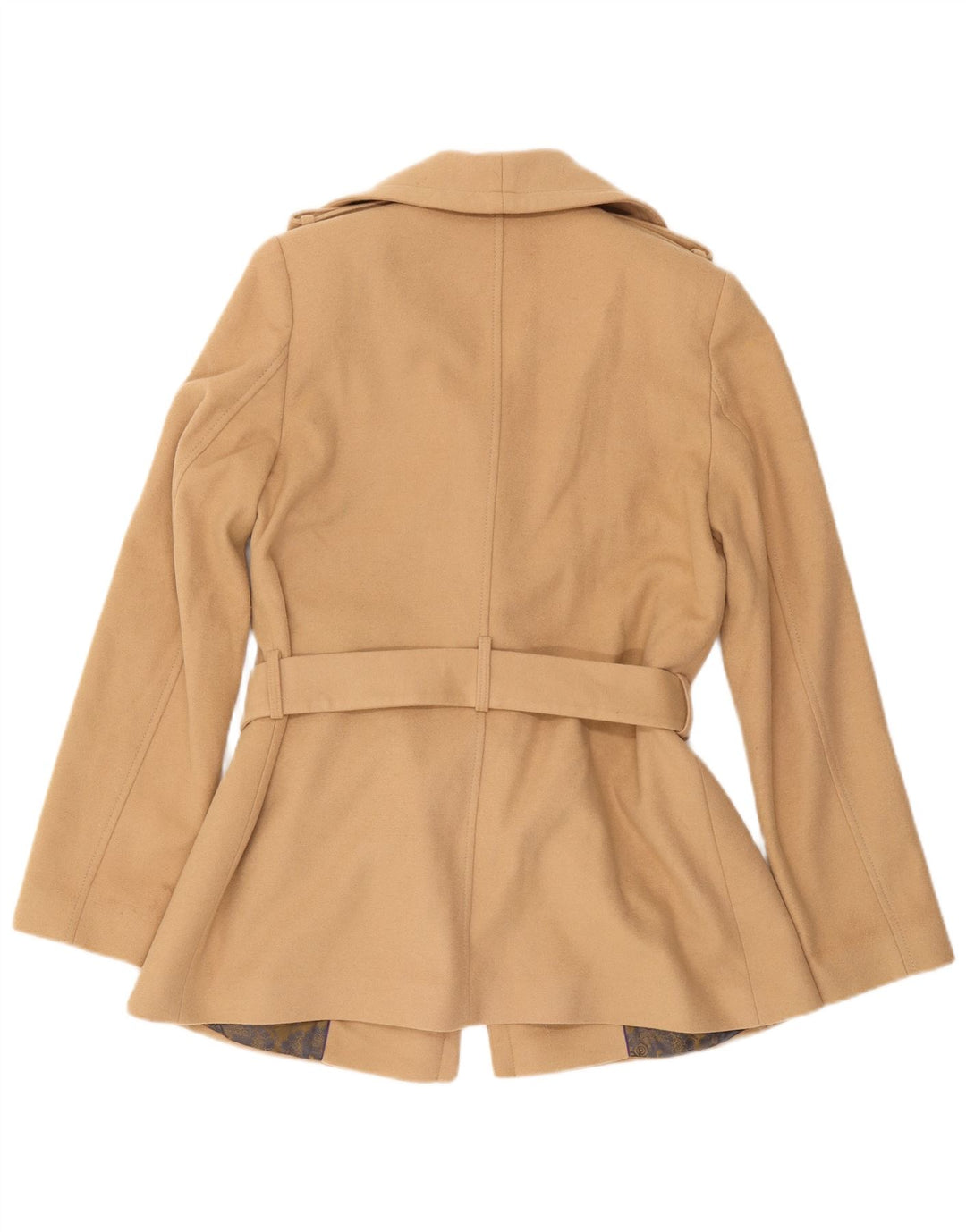 Ted Baker Womens Overcoat Size 3 Medium Beige Wool