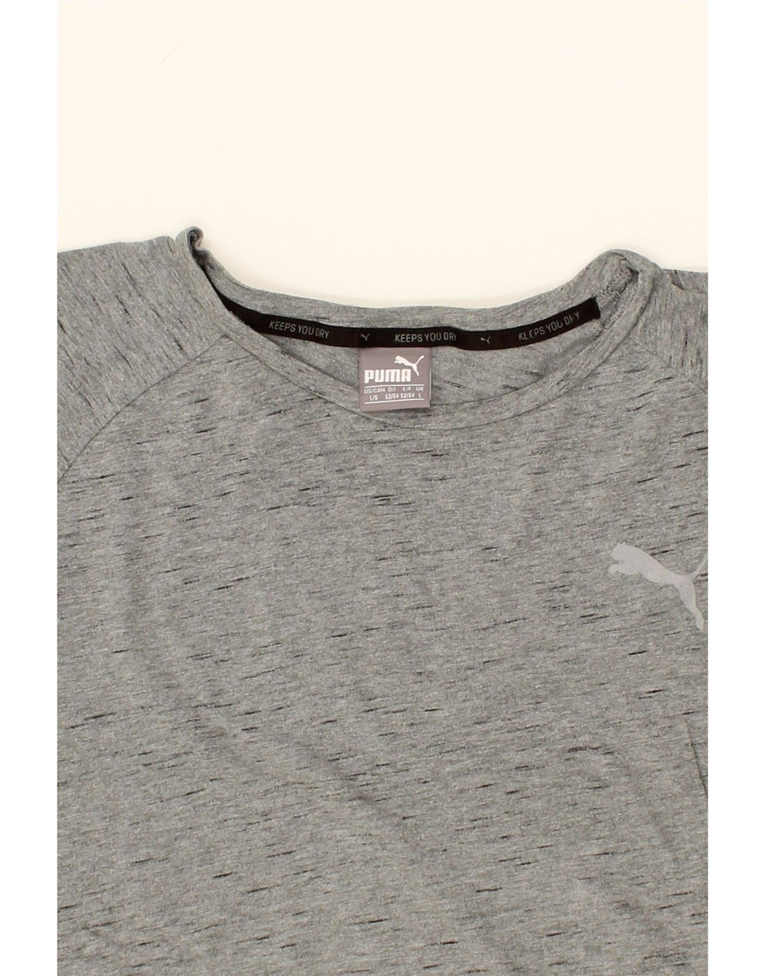 PUMA Mens T-Shirt Top Large Grey Flecked Cotton Vintage Puma and Second-Hand Puma from Messina Hembry 
