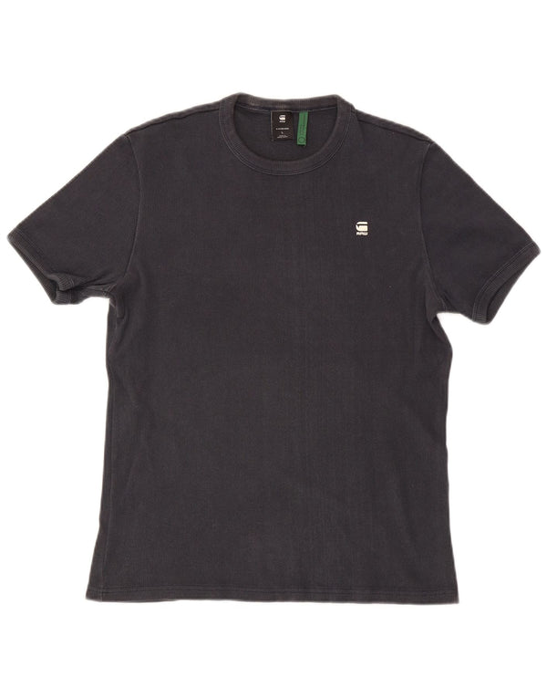 G-Star Mens T-Shirt Top Large Black Cotton