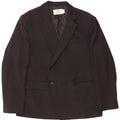 Zara Mens Double Breasted Blazer Jacket EU 52 Large Black Wool