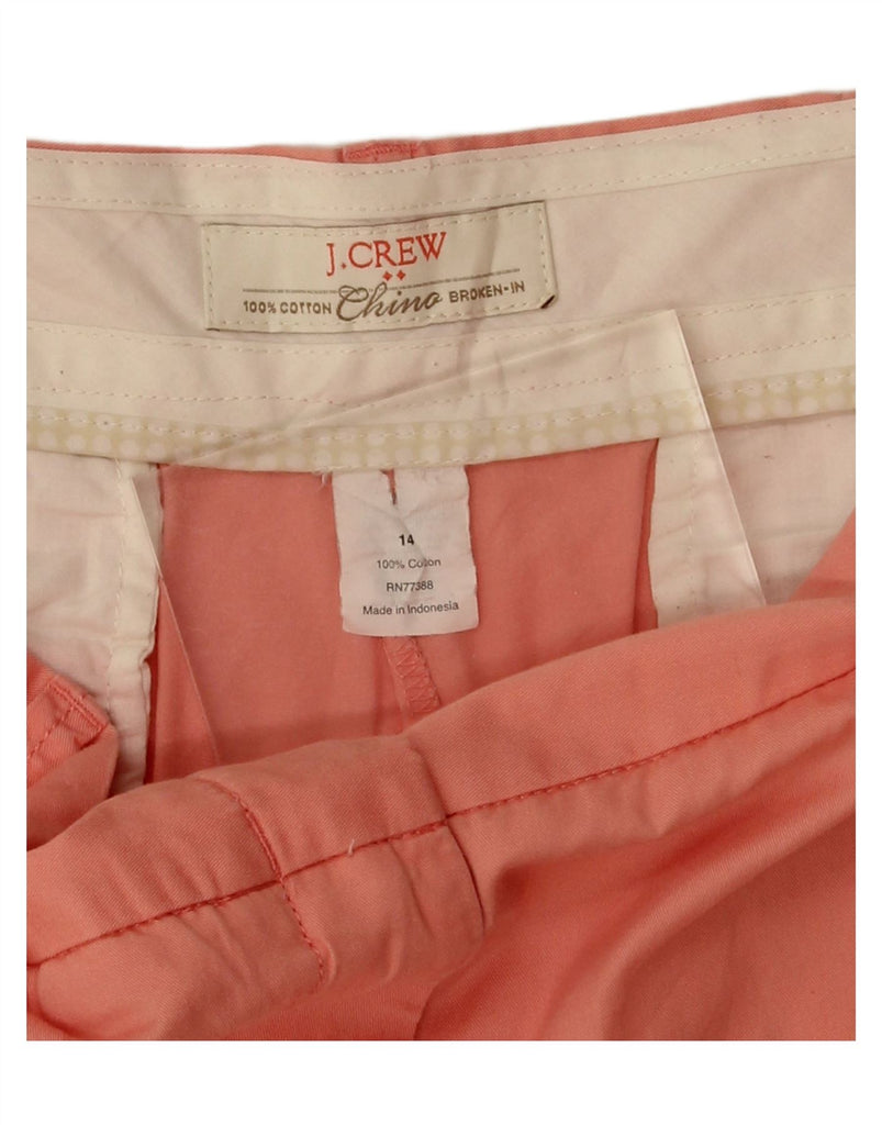 J. CREW Womens Chino Shorts US 14 XL W36  Pink Cotton Vintage J. Crew and Second-Hand J. Crew from Messina Hembry 