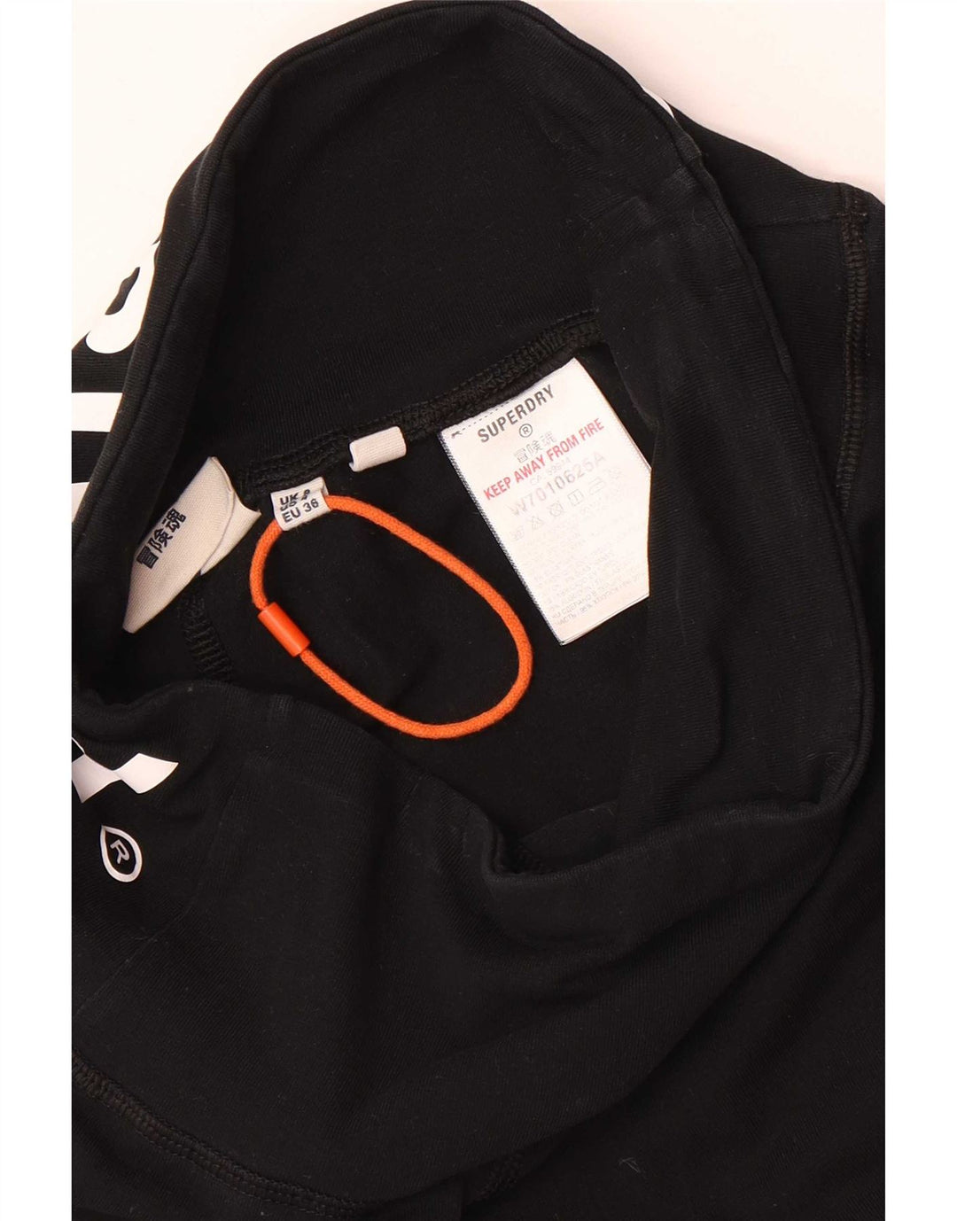 Superdry Womens Graphic Leggings UK 8 Small Black Cotton