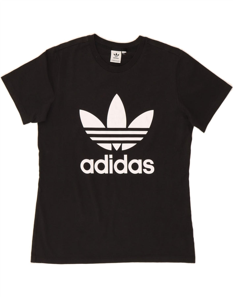 ADIDAS Mens Graphic T-Shirt Top Medium Black Cotton Vintage Adidas and Second-Hand Adidas from Messina Hembry 