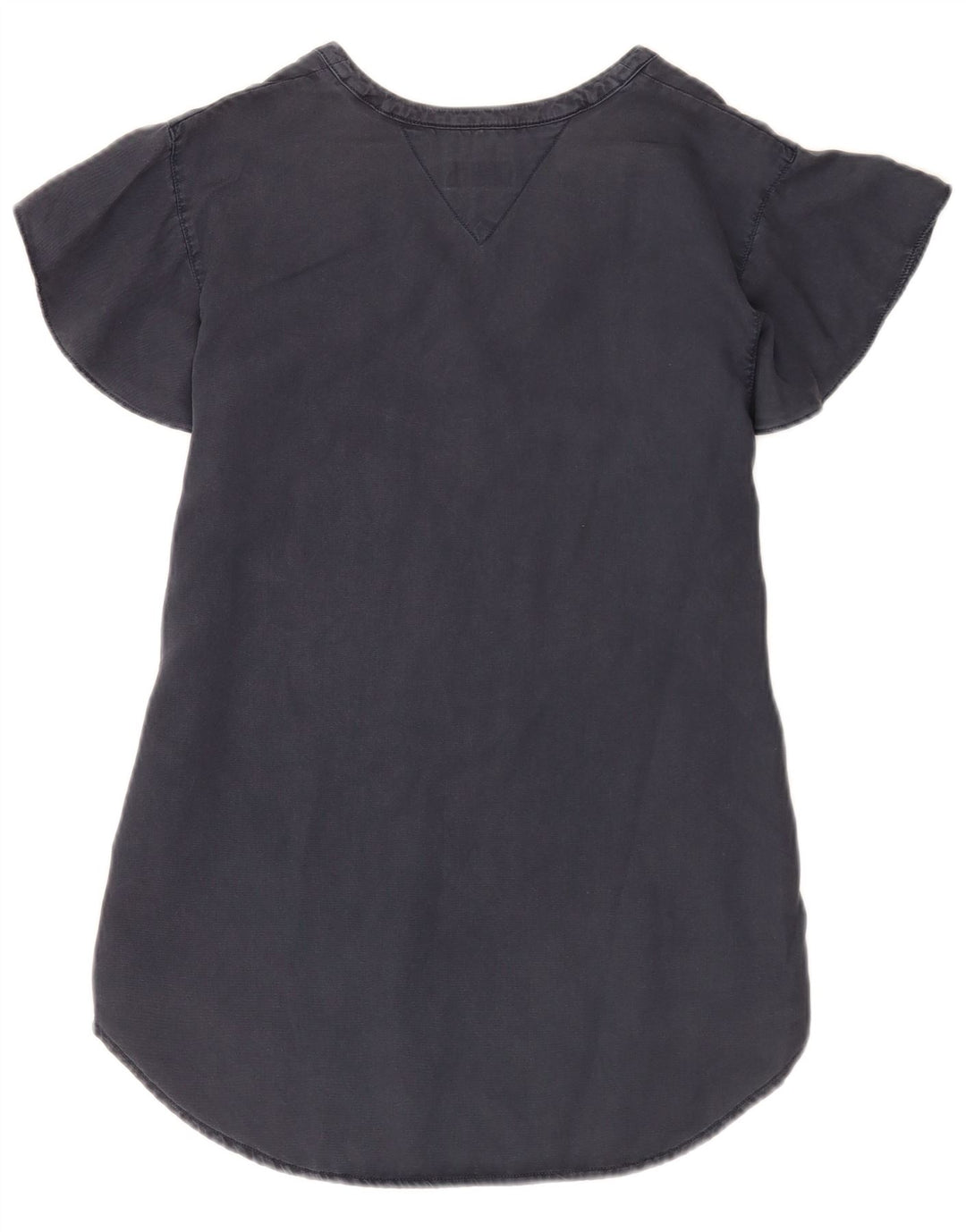 Tommy Hilfiger Womens Blouse Top UK 14 Large Navy Blue Lyocell
