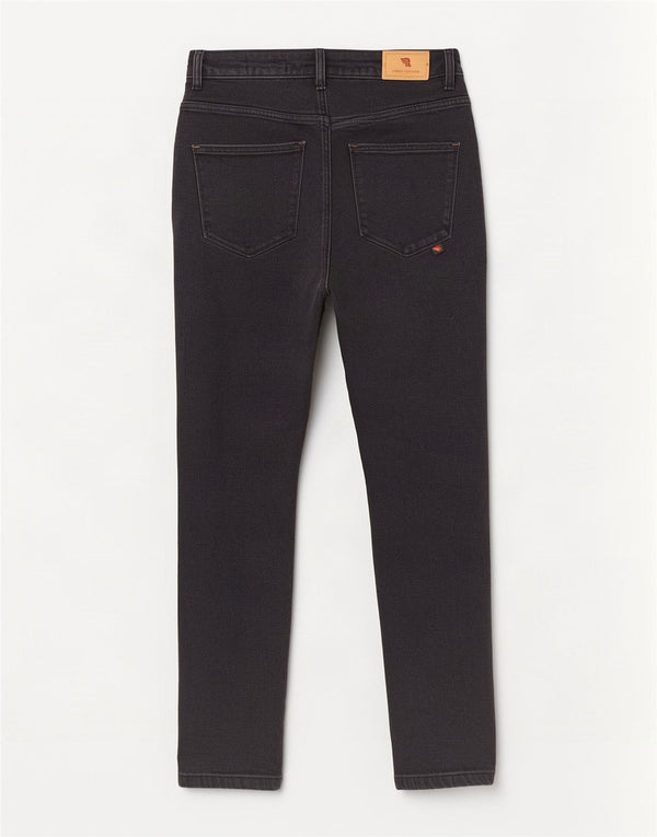 Vintage Womens Riding High Waist Jeans W32 L30 Black Cotton