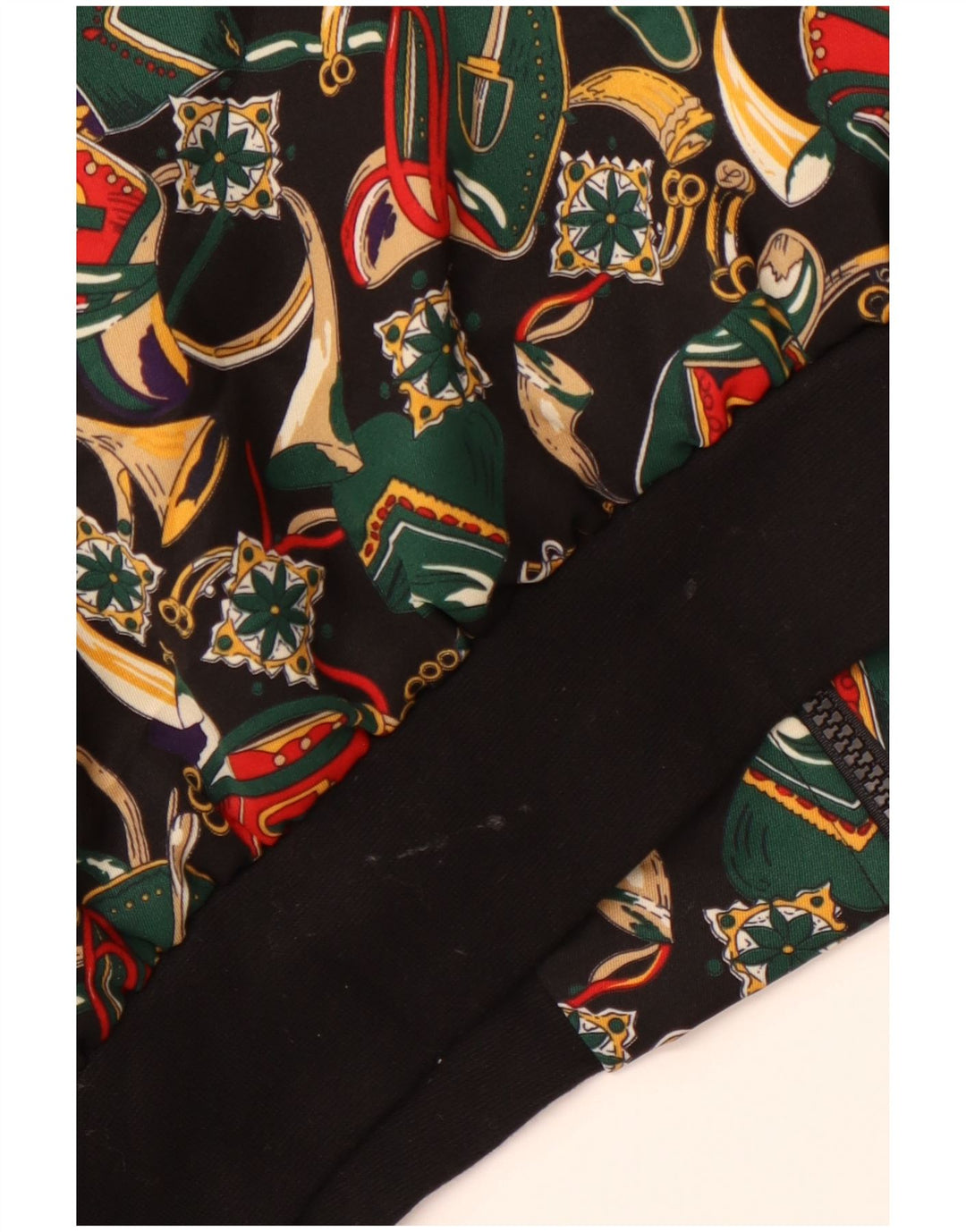 EASTEX Womens Oversized Graphic Bomber Jacket UK 14 Large  Black Polyester