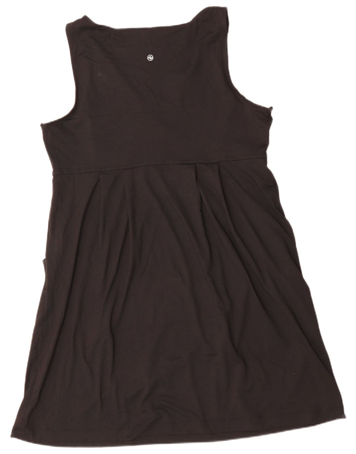 EDDIE BAUER Womens Sleeveless Sheath Dress UK 18 XL Black Polyester