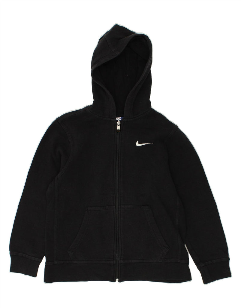 NIKE Boys Zip Hoodie Sweater 10-11 Years Medium Black Cotton | Vintage Nike | Thrift | Second-Hand Nike | Used Clothing | Messina Hembry 