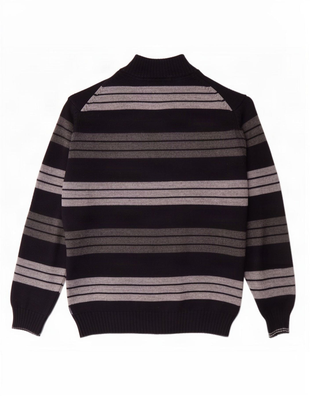 Il Granchio Mens Zip Neck Jumper Sweater Large Navy Blue Striped