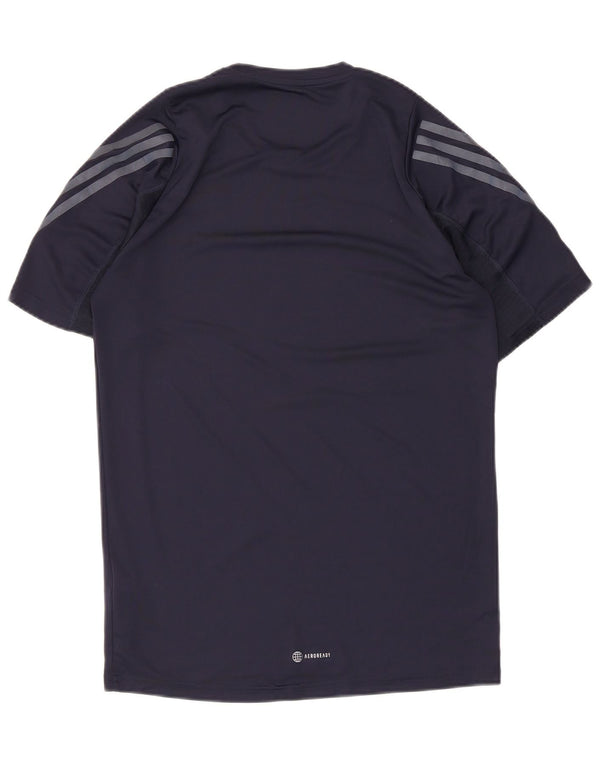 Adidas Mens Aeroready T-Shirt Top Medium Navy Blue Polyester