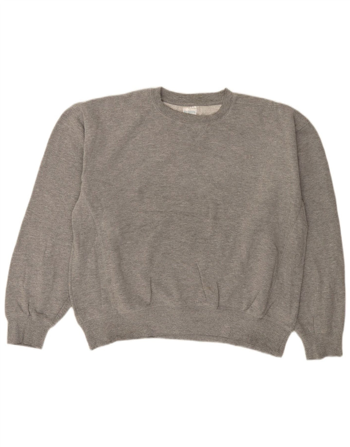 RUSSELL ATHLETIC Womens Sweatshirt Jumper UK 16 Large Grey Flecked