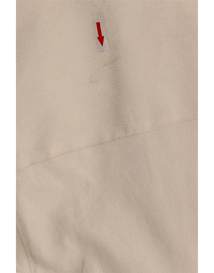 Zara Womens Oversized Corduroy Shirt UK 10 Small White Polyester