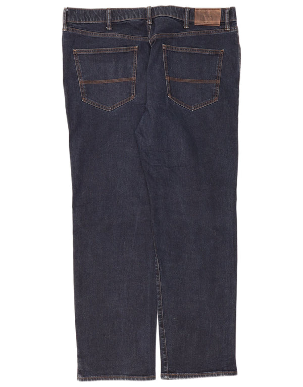 Marks & Spencer Mens Regular Straight Jeans W40 L31 Navy Blue Cotton