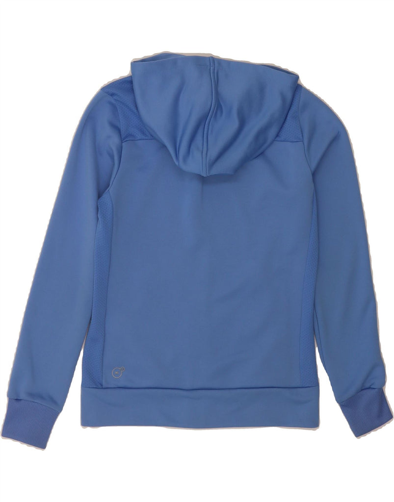 PUMA Girls Zip Hoodie Sweater 13-14 Years XL  Blue Striped Vintage Puma and Second-Hand Puma from Messina Hembry 