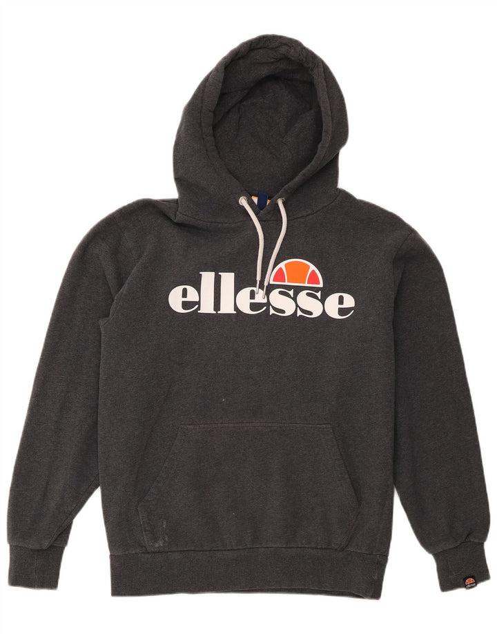 Ellesse Mens Graphic Hoodie Jumper Medium Grey Cotton