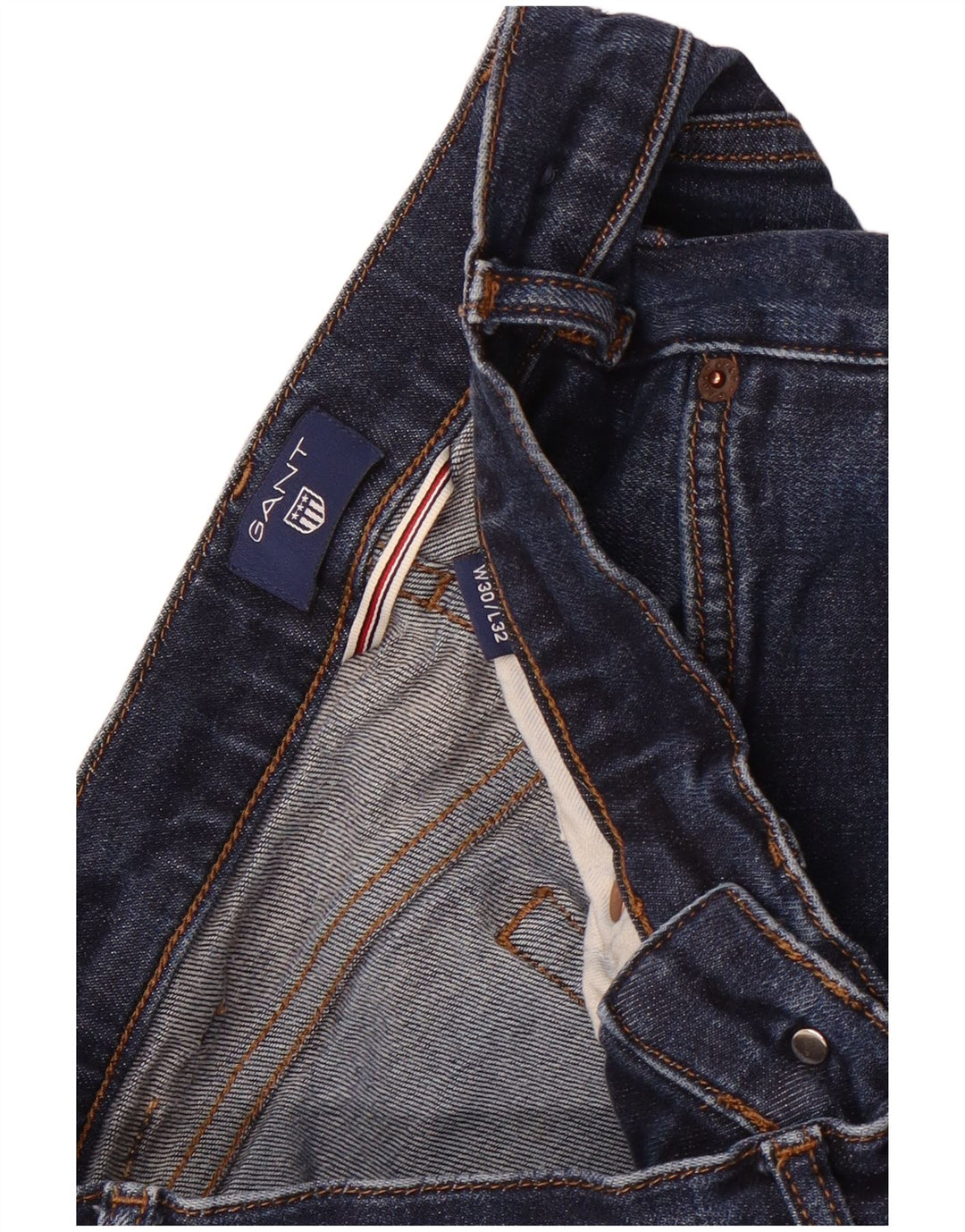 Gant Mens Slim Jeans W30 L32 Navy Blue Cotton