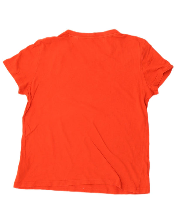 Adidas Womens Graphic T-Shirt Top UK 16/18 Large Red Cotton