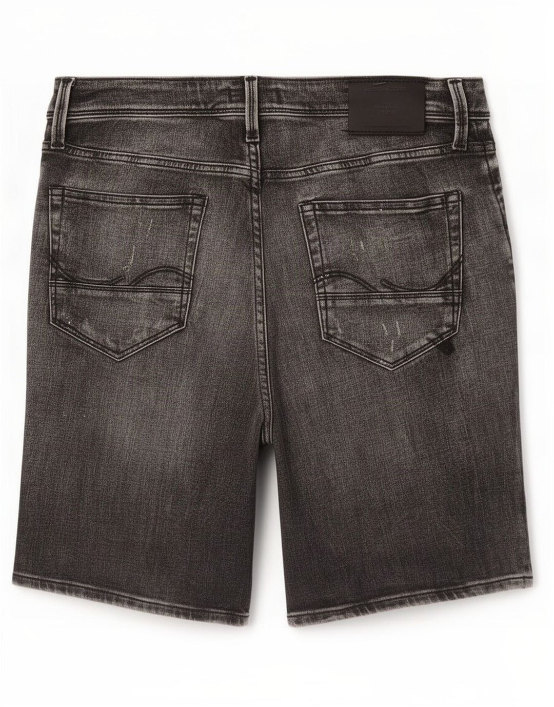 Jack & Jones Mens Distressed Regular Denim Shorts Small W32 Grey Cotton