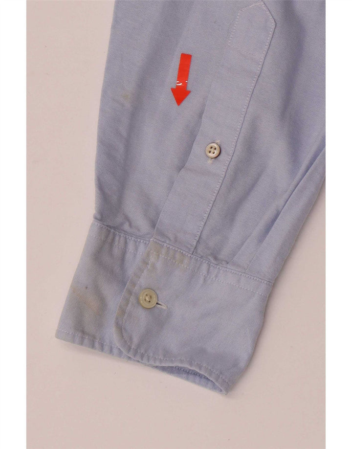 Gant Mens Regular Fit Shirt Size 17 1/2 XL Blue Cotton