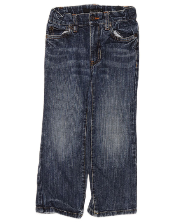 CALVIN KLEIN Boys Straight Jeans 3-4 Years W20 L17 Blue Cotton