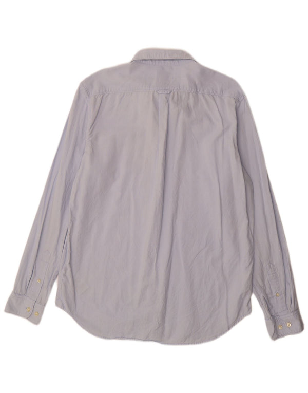 Timberland Mens Regular Fit Shirt Large Blue Cotton