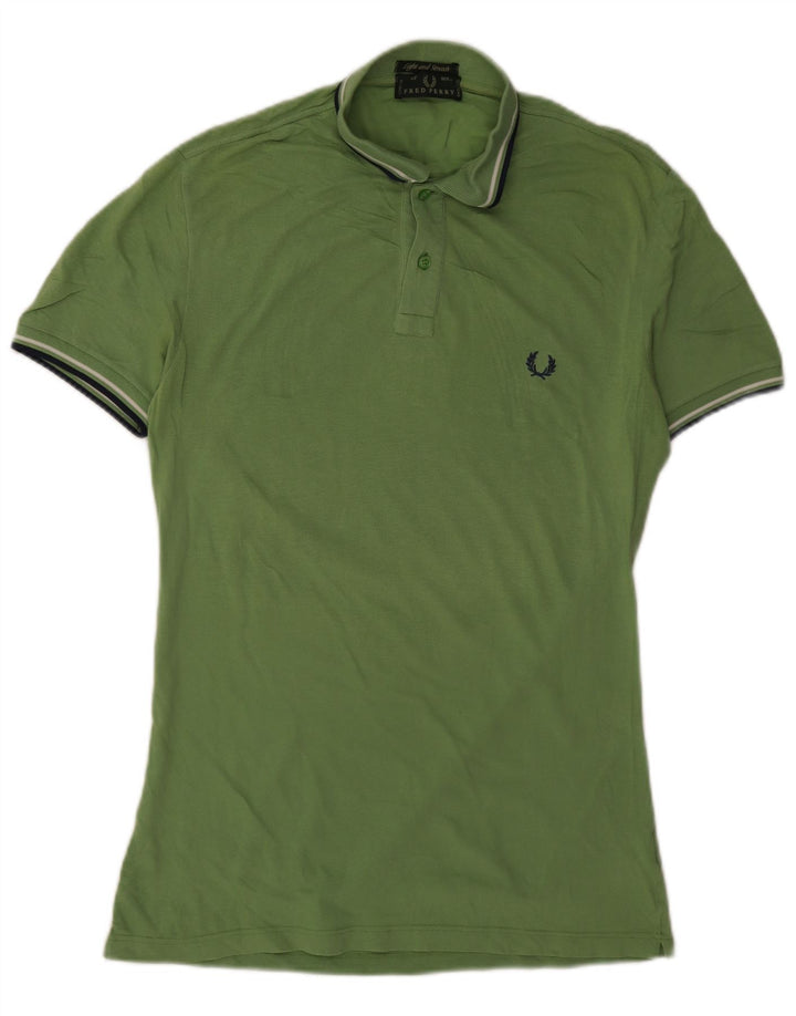 Fred Perry Mens Polo Shirt Medium Green Cotton