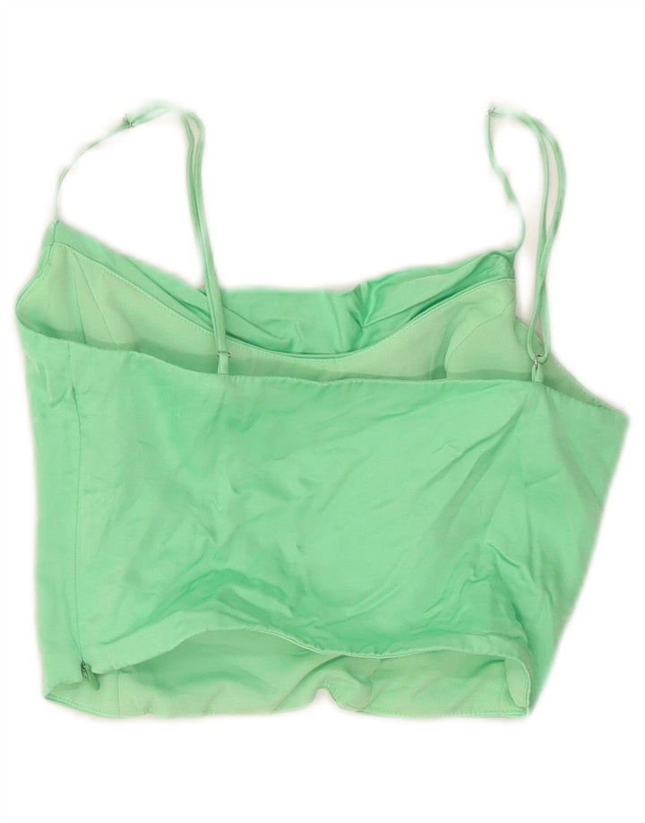 Zara Womens Crop Cami Top UK 6 XS Green