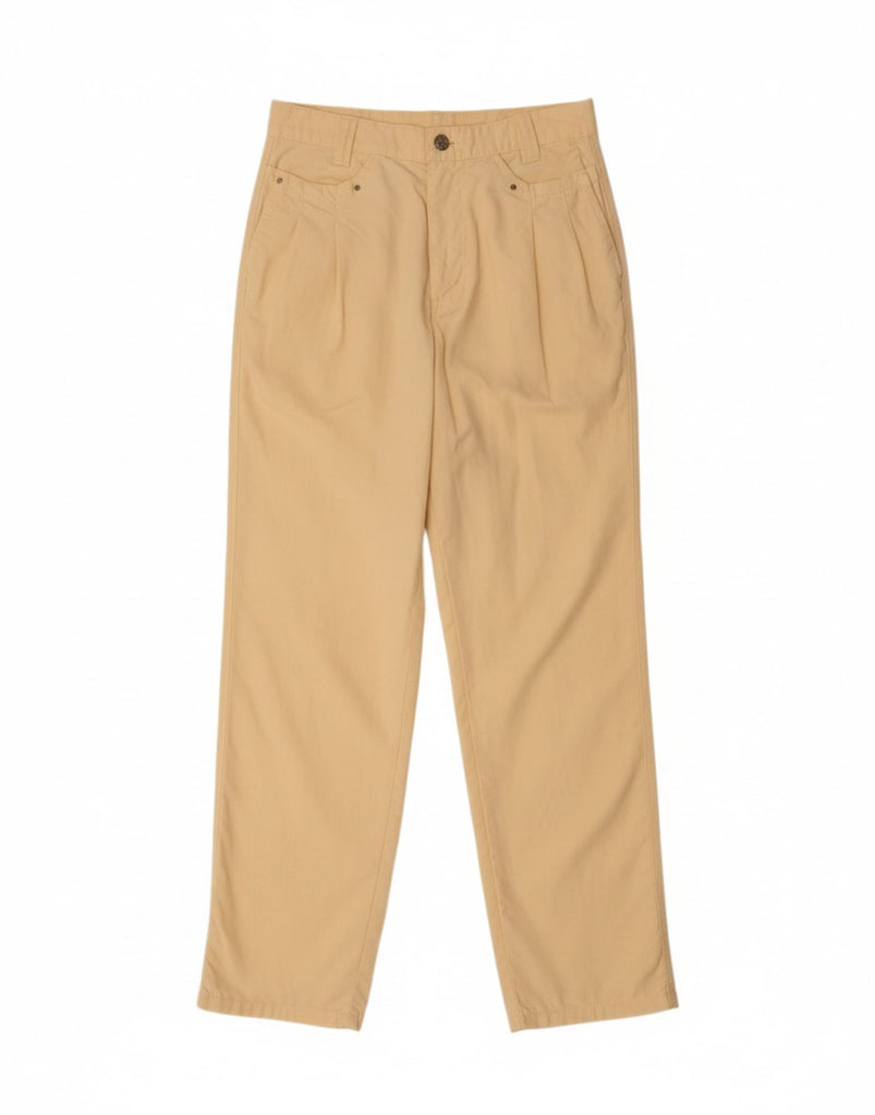 CARRERA Girls Straight Casual Trousers 12-13 Years W26 L28 Beige Cotton Vintage Carrera and Second-Hand Carrera from Messina Hembry 