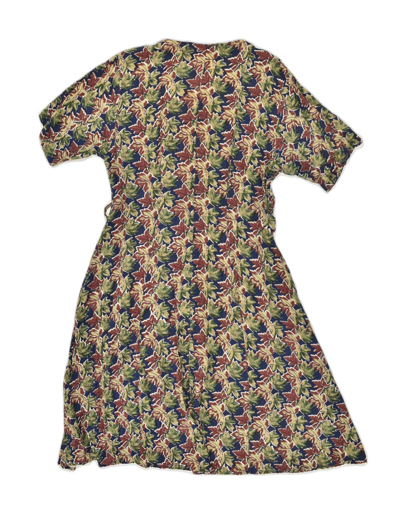 VINTAGE Womens Tea Dress UK 14 Medium Multicoloured Floral Viscose | Vintage Vintage | Thrift | Second-Hand Vintage | Used Clothing | Messina Hembry 