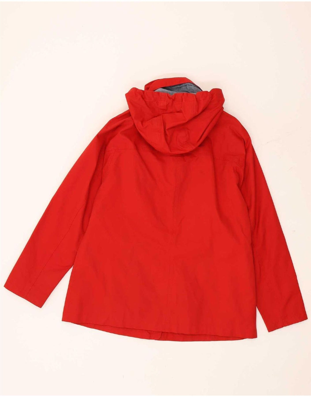 Fat Face Womens Hooded Rain Jacket UK 14 Large Red Cotton