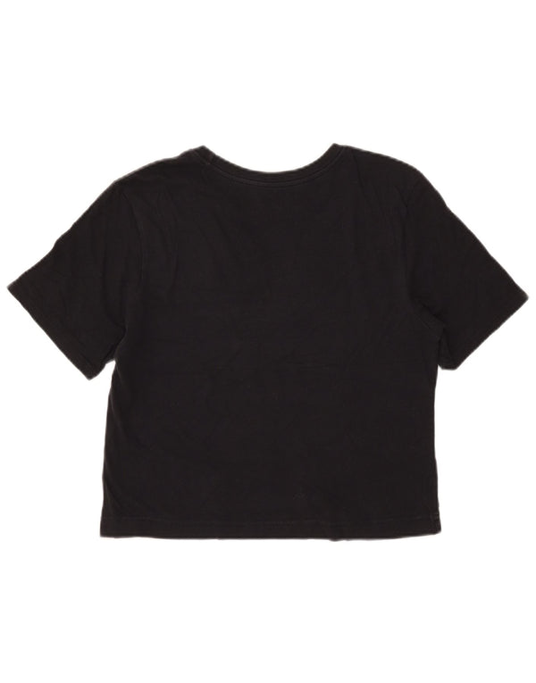 Nike Womens Athletic Cut Crop Graphic T-Shirt Top UK 10 Small Black