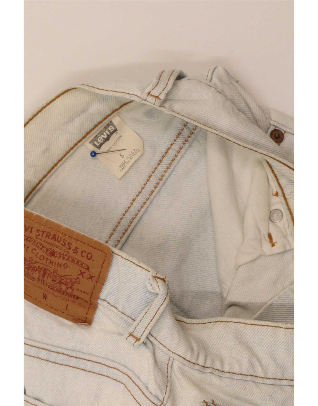 Levi's Womens 550 Denim Shorts US 5 Small W25 Blue Cotton