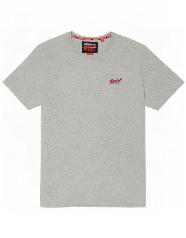 Superdry Mens T-Shirt Top 4XL Grey Flecked Cotton