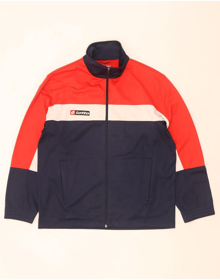 Lotto Mens Tracksuit Top Jacket Large Multicoloured Colourblock