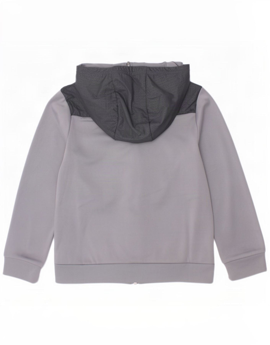 Under Armour Boys Zip Hoodie Sweater 7-8 Years Small Grey Polyester