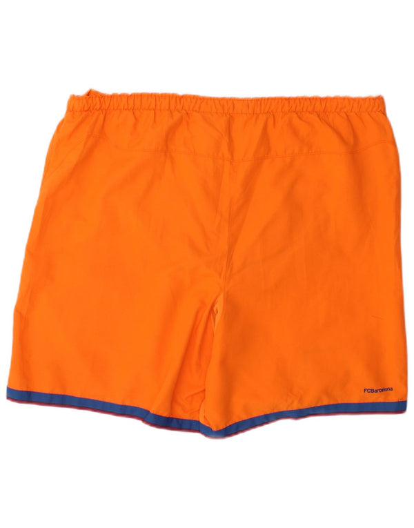 Nike Mens Barcelona Graphic Sport Shorts UK 31/33 Medium Orange Polyester