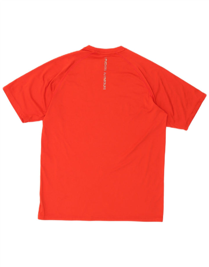 Under Armour Mens Heat Gear T-Shirt Top Medium Red Polyester