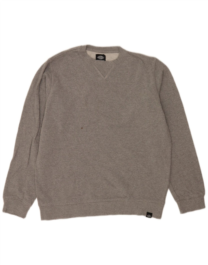 Dickies Mens Sweatshirt Jumper Large Grey Cotton