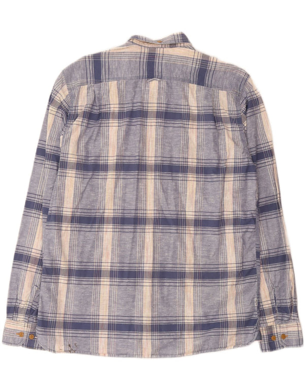 Levi's Mens Shirt Medium Blue Check Cotton