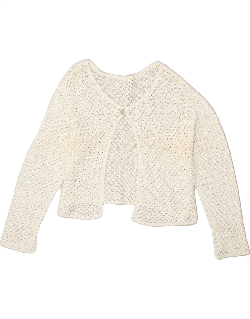 VINTAGE Girls Cardigan Sweater 7-8 Years White | Vintage Vintage | Thrift | Second-Hand Vintage | Used Clothing | Messina Hembry 